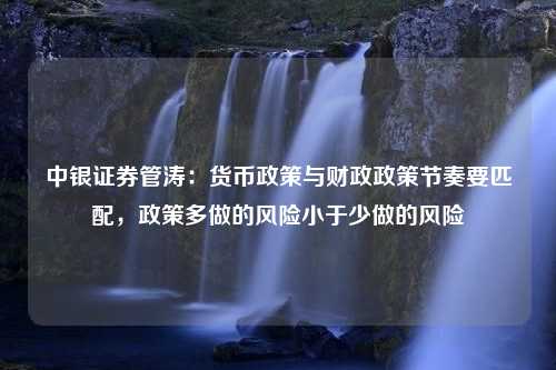 中银证券管涛：货币政策与财政政策节奏要匹配，政策多做的风险小于少做的风险