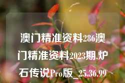 澳门精准资料286澳门精准资料2023期,炉石传说Pro版_25.36.99