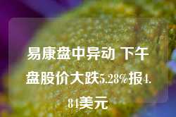 易康盘中异动 下午盘股价大跌5.28%报4.84美元