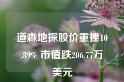 道森地探股价重挫10.89% 市值跌206.77万美元