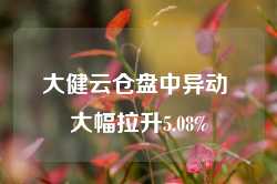 大健云仓盘中异动 大幅拉升5.08%