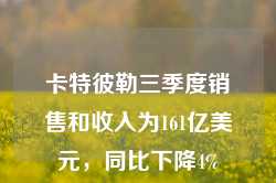 卡特彼勒三季度销售和收入为161亿美元，同比下降4%