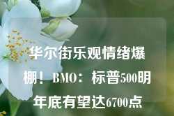 华尔街乐观情绪爆棚！BMO：标普500明年底有望达6700点