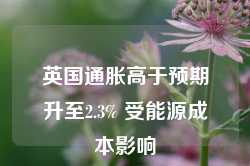 英国通胀高于预期升至2.3% 受能源成本影响
