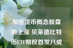 加密货币概念股盘前上涨 贝莱德比特币ETF期权首发八成看涨