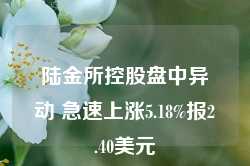 陆金所控股盘中异动 急速上涨5.18%报2.40美元