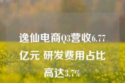 逸仙电商Q3营收6.77亿元 研发费用占比高达3.7%